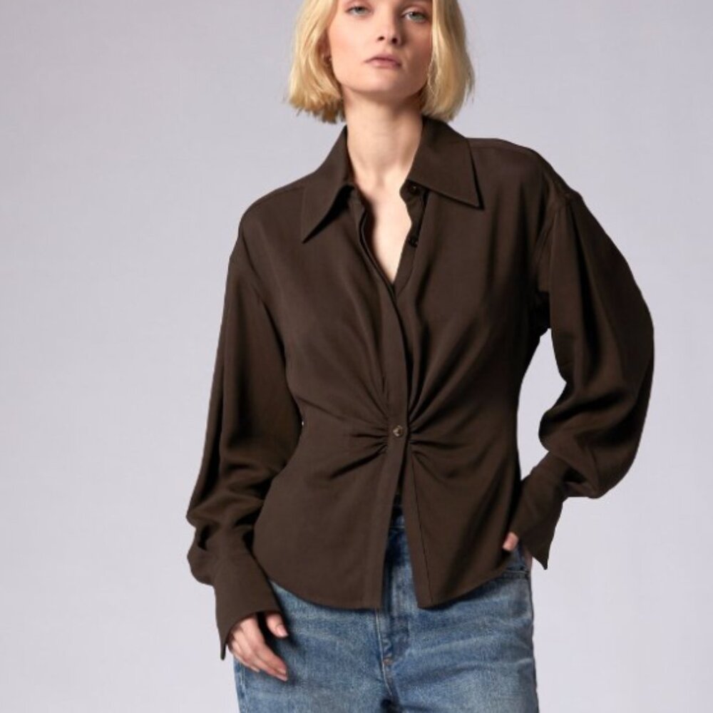 NWT! Equipment Bennett Long Sleeve Shirt - 0